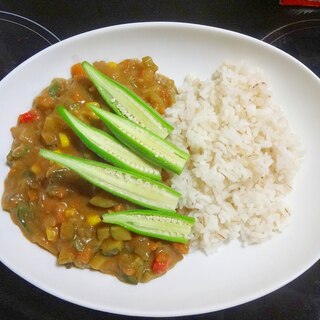 簡単ヘルシー！オクラの野菜カレー